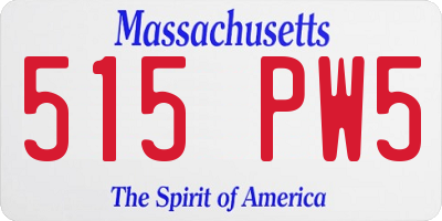 MA license plate 515PW5