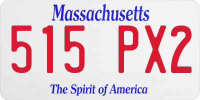 MA license plate 515PX2