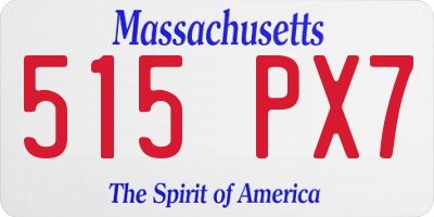 MA license plate 515PX7
