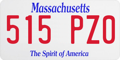 MA license plate 515PZ0