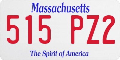 MA license plate 515PZ2