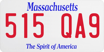 MA license plate 515QA9