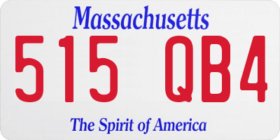 MA license plate 515QB4