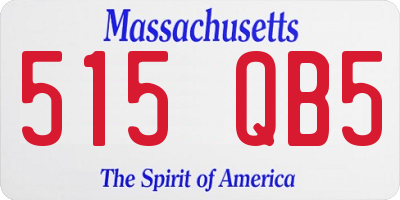 MA license plate 515QB5