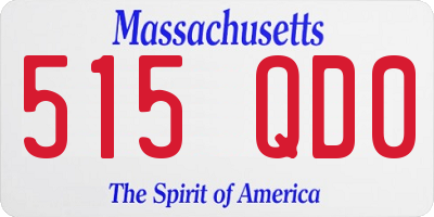 MA license plate 515QD0