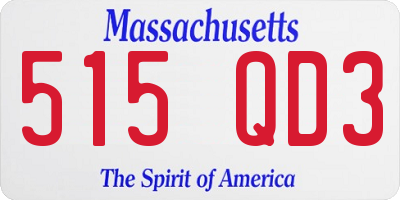 MA license plate 515QD3