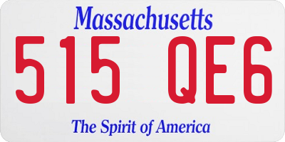 MA license plate 515QE6