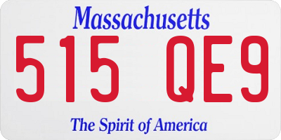 MA license plate 515QE9