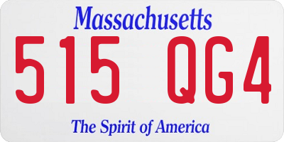 MA license plate 515QG4