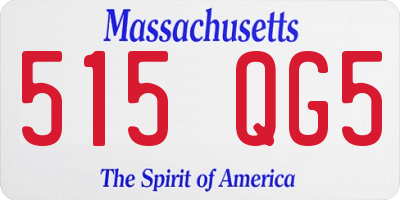 MA license plate 515QG5