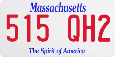MA license plate 515QH2