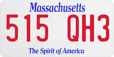 MA license plate 515QH3