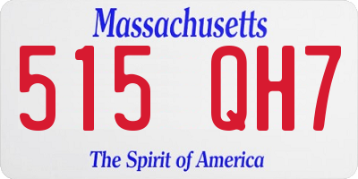MA license plate 515QH7