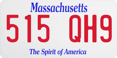 MA license plate 515QH9