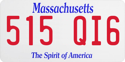 MA license plate 515QI6
