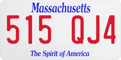 MA license plate 515QJ4