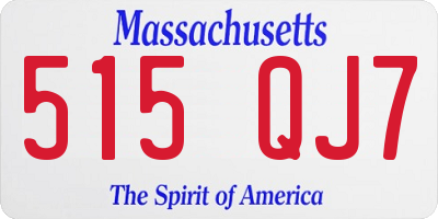 MA license plate 515QJ7