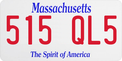 MA license plate 515QL5