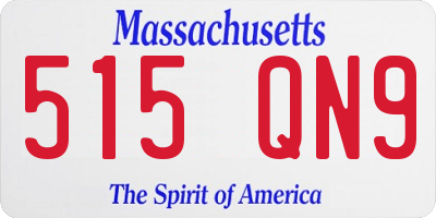 MA license plate 515QN9
