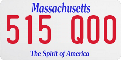 MA license plate 515QO0