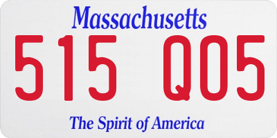 MA license plate 515QO5