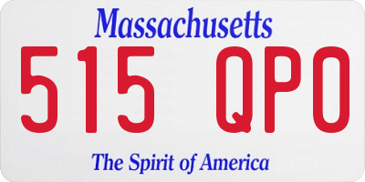 MA license plate 515QP0