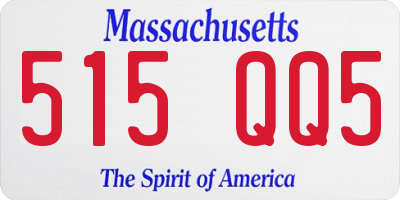 MA license plate 515QQ5