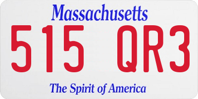 MA license plate 515QR3