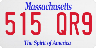 MA license plate 515QR9