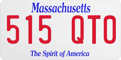 MA license plate 515QT0