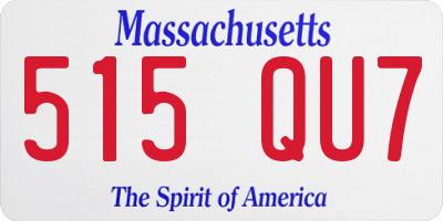 MA license plate 515QU7