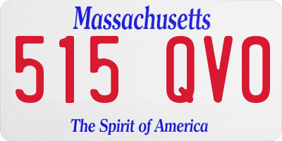 MA license plate 515QV0