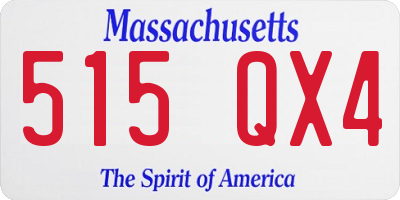 MA license plate 515QX4