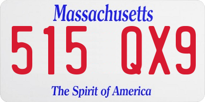 MA license plate 515QX9