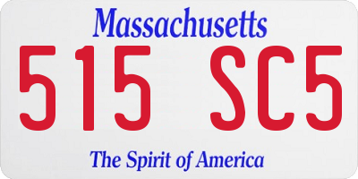 MA license plate 515SC5