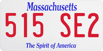 MA license plate 515SE2