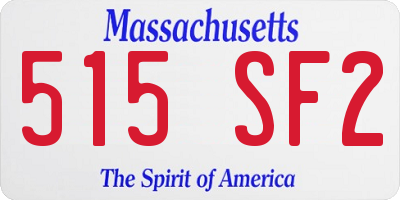 MA license plate 515SF2
