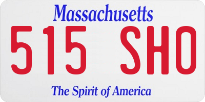 MA license plate 515SH0
