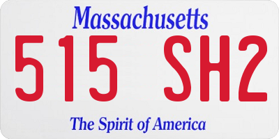MA license plate 515SH2
