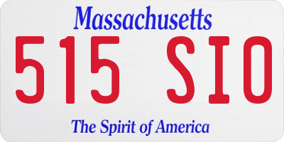 MA license plate 515SI0