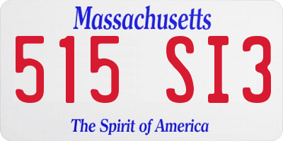 MA license plate 515SI3