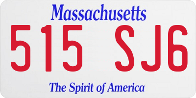 MA license plate 515SJ6