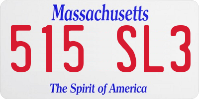 MA license plate 515SL3