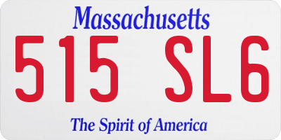 MA license plate 515SL6