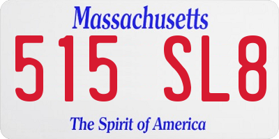 MA license plate 515SL8
