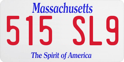 MA license plate 515SL9