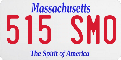MA license plate 515SM0
