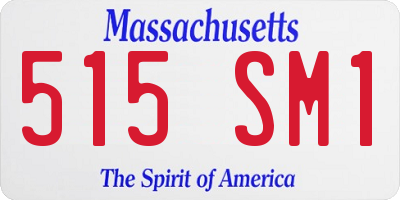 MA license plate 515SM1