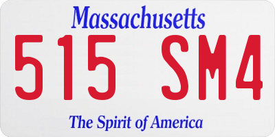 MA license plate 515SM4