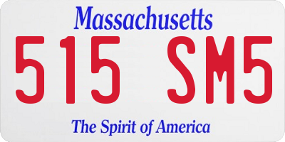 MA license plate 515SM5
